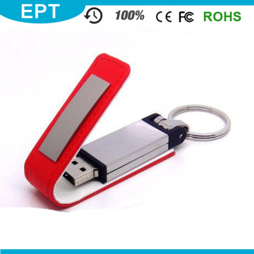 Maßgeschneiderte Leder Schlüsselanhänger USB Flash Pen Drive für kostenlose Probe